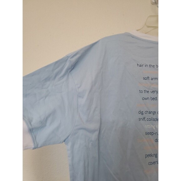 Dog Is Good Never Sleep Alone Short Sleeve V-Neck Sleep Shirt 2XL 3XL Cotton - Picture 10 of 16